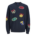 Jack & Jones Jack & Jones Heren Kersttrui JORHOLIDAY Donkerblauw