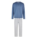 Phil & Co Phil & Co Heren Pyjama Set Lang Blauw Gestreept