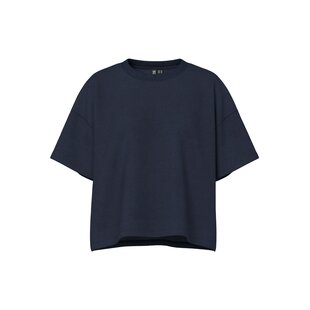 Pieces Ladies T-shirt PCCHILLI Sweatshirt Round Neck Plain Dark Blue