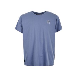 WATTS Unisex Logo Backprint T-Shirt PALM Organic Cotton Blue