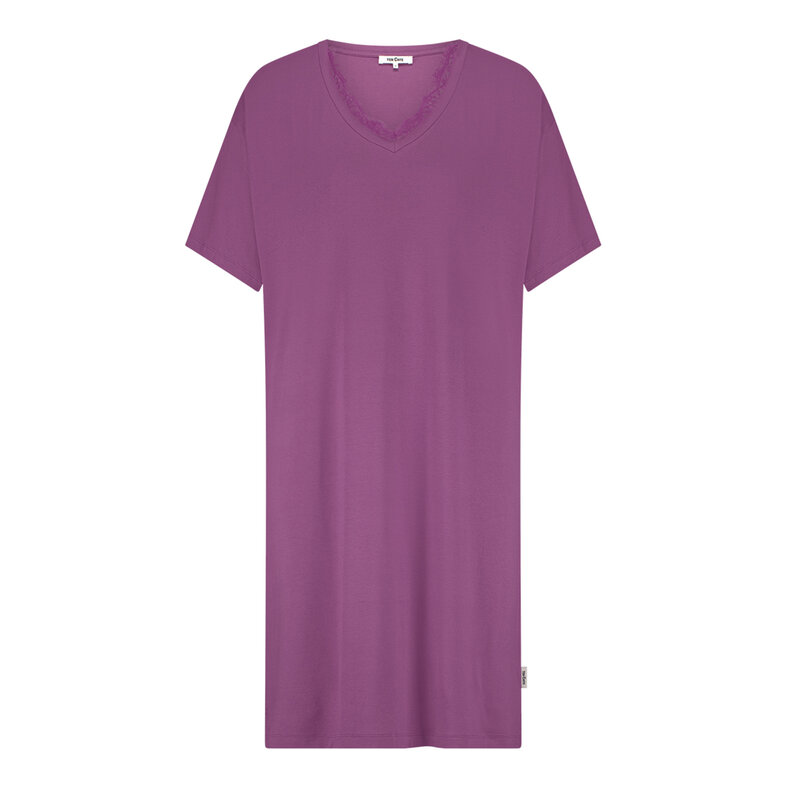 Ten Cate Ten Cate Ladies Nightshirt Short Sleeve Solid Purple