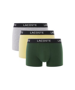 Lacoste Men's Boxershorts Classic Trunks Green/Yellow/Gray 3-Pack