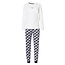 By Louise By Louise Essential Dames Pyjama Set Lang Katoen Geruit Wit Dream On