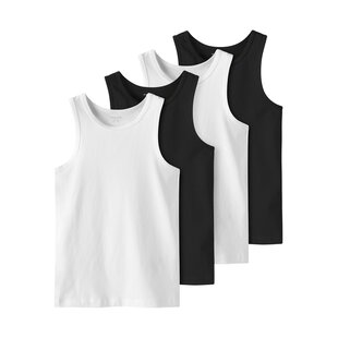Name It Boys Shirt Top NKFTANK 4-Pack Black/White