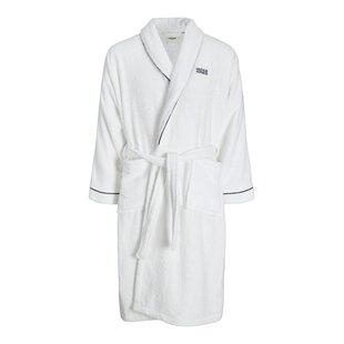 Jack & Jones Badjas Heren Badstof JACPIPING BATHROBE Wit