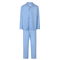 Phil & Co Phil & Co Heren Pyjama Set Lang Geweven Katoen Lichtblauw Gestreept