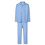 Phil & Co Phil & Co Men's Pyjama Set Long Woven Cotton Light Blue Striped