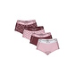 PIECES Pieces Dames Hipster PCLOGO 4-Pack Roze