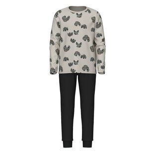 Name It Kinder Pyjama Set Jongens Lang Monster Trucks Grijs