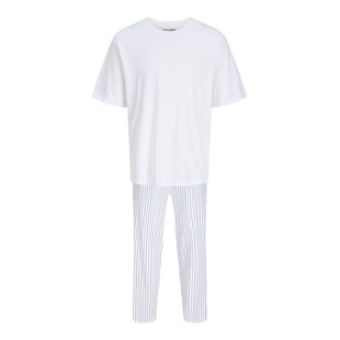 Jack & Jones Men's Pyjama Set Long Pyjama Pants JACFLORENCE White Striped