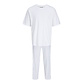 Jack & Jones Jack & Jones Heren Pyjama Set Lange Pyjamabroek JACFLORENCE Wit Gestreept