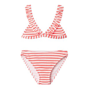 Name It Girls Bikini Set NKFZALEY Striped Red/White
