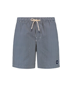 Shiwi Heren Zwemshort MIKE 7" Gestreept Donkerblauw/Wit