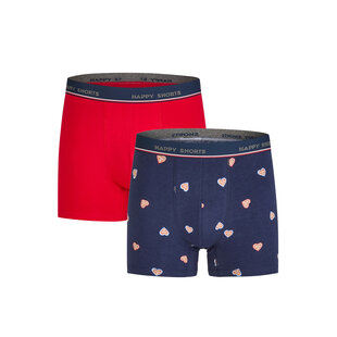 Happy Shorts Men's Boxer Shorts Oktoberfest 2-Pack Gingerbread Heart
