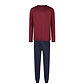Phil & Co Phil & Co Men's Pyjama Set Long Plain Red/Blue