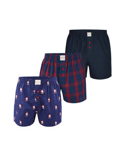 Phil & Co Heren Wijde Boxershorts Kerst Multipack 3-Pack