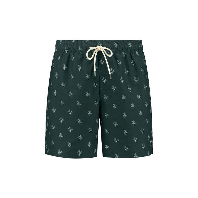 Shiwi Shiwi Heren Zwemshort MIKE 7" Koraalprint Donkergroen