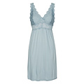 By Louise By Louise Slipdress Dames Nachthemd Met Kant Blauw