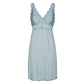 By Louise By Louise Slipdress Ladies Nightshirt With Lace Blue