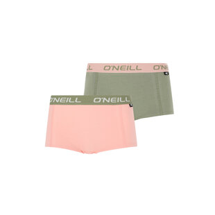 O'Neill Ladies Boxers Shorts 2-Pack Blossom Oil Green