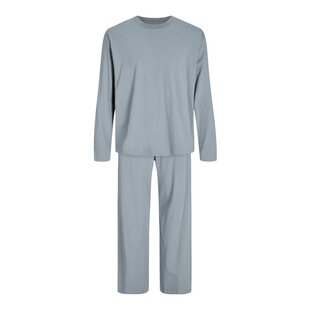Jack & Jones Heren Lounge Pyjama Set Lang JACALFRED Effen Lichtblauw