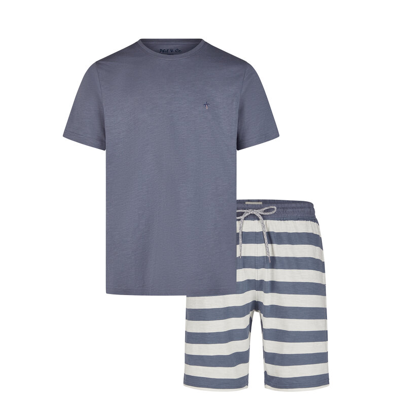 Phil & Co Phil & Co Men's Short Pajama Short Pajama Set Palm Gray