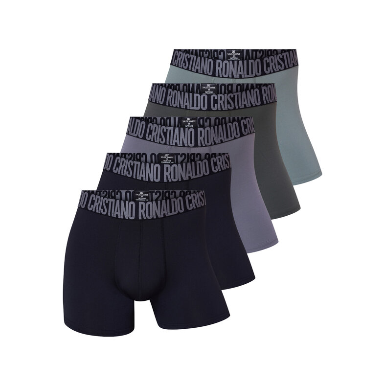 CR7 CR7 Heren Boxershorts Sportondergoed Microfiber Zwart/Groen/Grijs 5-Pack