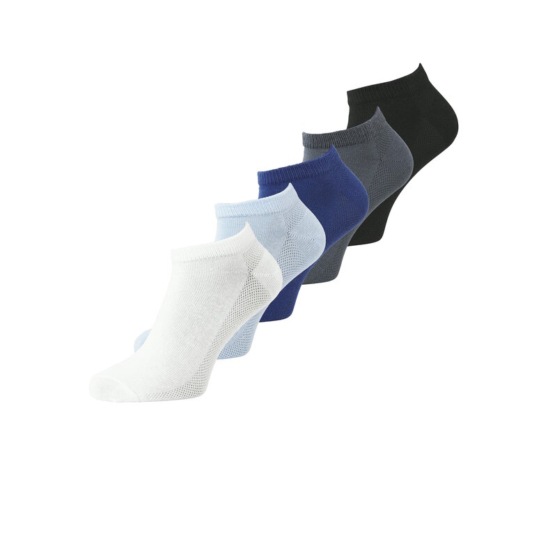Jack & Jones Junior Jack & Jones Junior Jongens Korte Sokken JACCHESTER Kinder Enkelsokken 5-Pack Multicolor