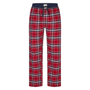 Phil & Co Heren Pyjamabroek Lang Flanel Geruit Rood