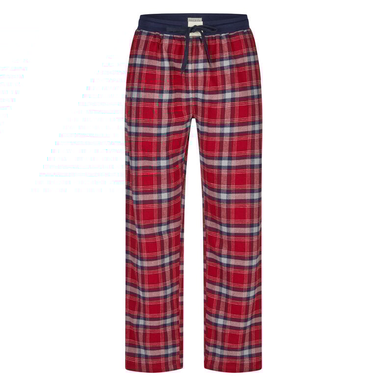 Phil & Co Phil & Co Men's Pyjama Pants Long Flannel Checkered Red