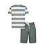 Phil & Co Phil & Co Heren Shortama Korte Pyjama Set Groen Gestreept