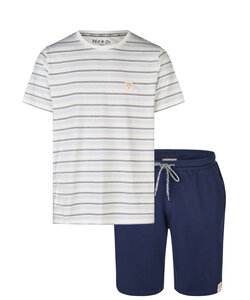 Phil & Co Men's Short Pajama Short Pajama Set Striped