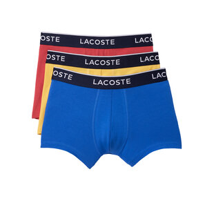 Lacoste Boxershorts Heren Blauw/Rood/Geel Trunks 3-Pack
