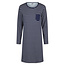 By Louise By Louise Ladies Nightshirt Long Sleeve Cotton Striped Blue