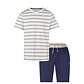 Phil & Co Phil & Co Heren Shortama Korte Pyjama Set Gestreept