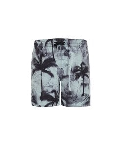 WATTS Heren Zwemshort RAINBOW Palm Print Lichtblauw