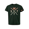 WATTS WATTS Unisex Logo T-Shirt WATTS03 Organisch Katoen Donkergroen