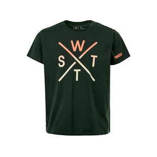 WATTS Unisex Logo T-Shirt WATTS03 Organisch Katoen Donkergroen