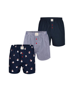 Phil & Co Heren Wijde Boxershorts Kerst Multipack 3-Pack