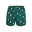 Happy Shorts Happy Shorts Wijde Kerst Boxershort Heren Sneeuwpop + Gingerbread Groen