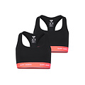 Happy Shorts Happy Shorts Ladies Sports Bra Bustier Black 2-Pack