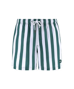 Shiwi Heren Zwemshort Broad Stripe Donkergroen/Wit