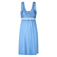 By Louise By Louise Slipdress Ladies Nightshirt With Lace Light Blue