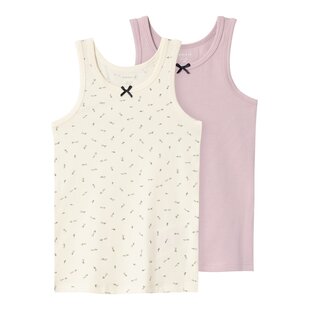 Name It Children's Tops Girls NKFTANK Pink/Off-White 2-Pack