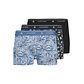 Jack & Jones Jack & Jones Heren Boxershorts Trunks JACZACH 3-Pack Gebloemde Print/Effen