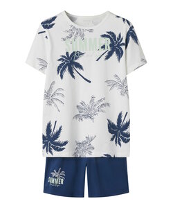 Name It Jongens Korte Pyjama Set Shortama NKMNIGHTSET Palmbomen