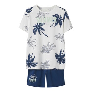 Name It Boys Short Pyjama Set Shortama NKMNIGHTSET Palm Trees