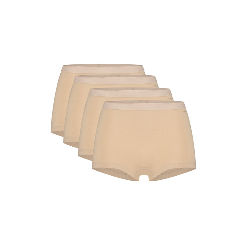 Ten Cate Ten Cate Ladies Boxer Shorts Bio Cotton 4-Pack Beige