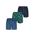 Happy Shorts Happy Shorts Wijde Boxershorts Heren Kerst 3-Pack Geruit/Print/Effen