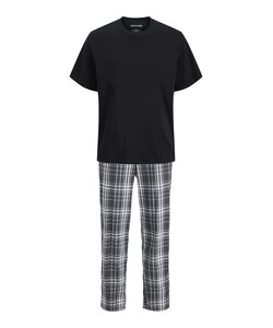 Jack & Jones Heren Pyjamaset Giftbox JACLUCA Geruit Zwart